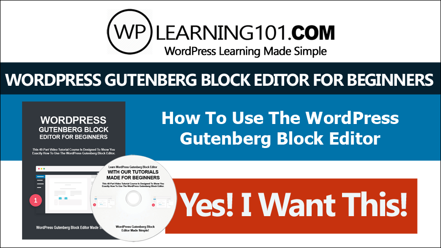 wordpress gutenberg block editor for beginners